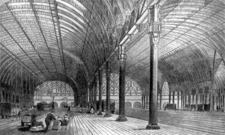 Лондон. Пэддингтон Стейшн, 1852—1854 гг. И. Брюнель и В. Виатт. Перрон