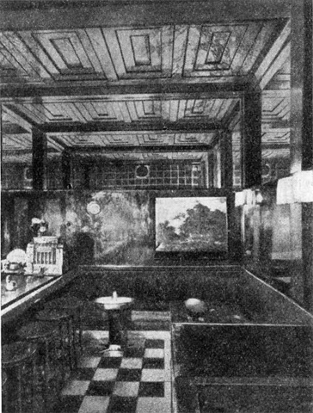 Вена. Кафе, 1907 г. А. Лоос. Интерьер