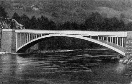 Мост через р. Аар близ Аарбурга, 1911—1912 г. Р. Майар. Общий вид