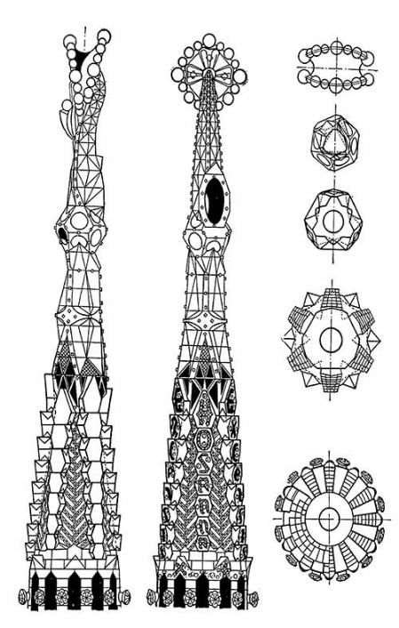 Барселона. Церковь св. Семейство (Саграда Фамилия), 1887—1903 гг. Гауди. 