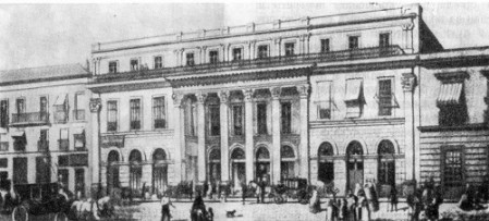 Мексика. Мехико. Национальный театр, 1844 г., Л. де ла Хидальге. Общий вид