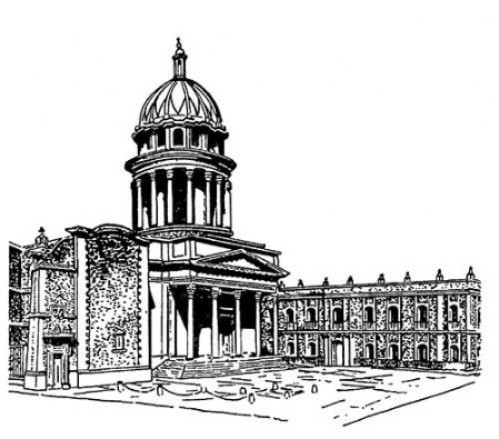 Мексика. Мехико. Церковь св. Тересы, 1855 г. Л. де ла Хидальге. Рисунок