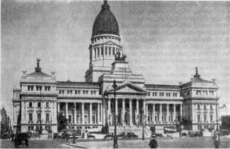 Аргентина. Буэнос-Айрес. Здание Конгресса, 1910 г. Общий вид