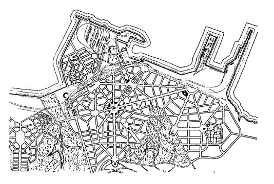Проект города Дальнего, 1899—1903 гг. К. Сколимовский. Генеральный план