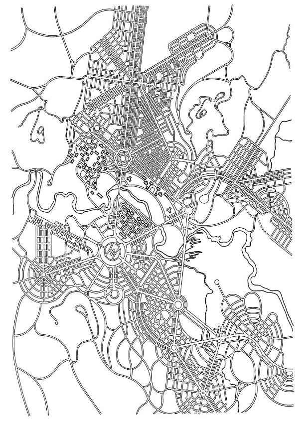 Канберра. Проект планировки, 1912—1918 гг. У. Гриффин