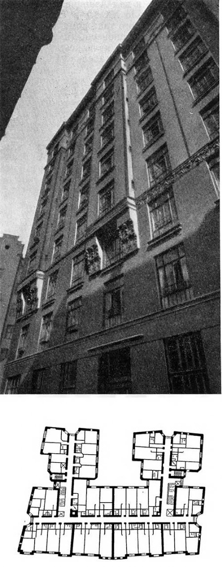 Москва. Дом дешевых квартир в Большом Гнездниковском пер., 1912 г. Э.К. Нирнзее